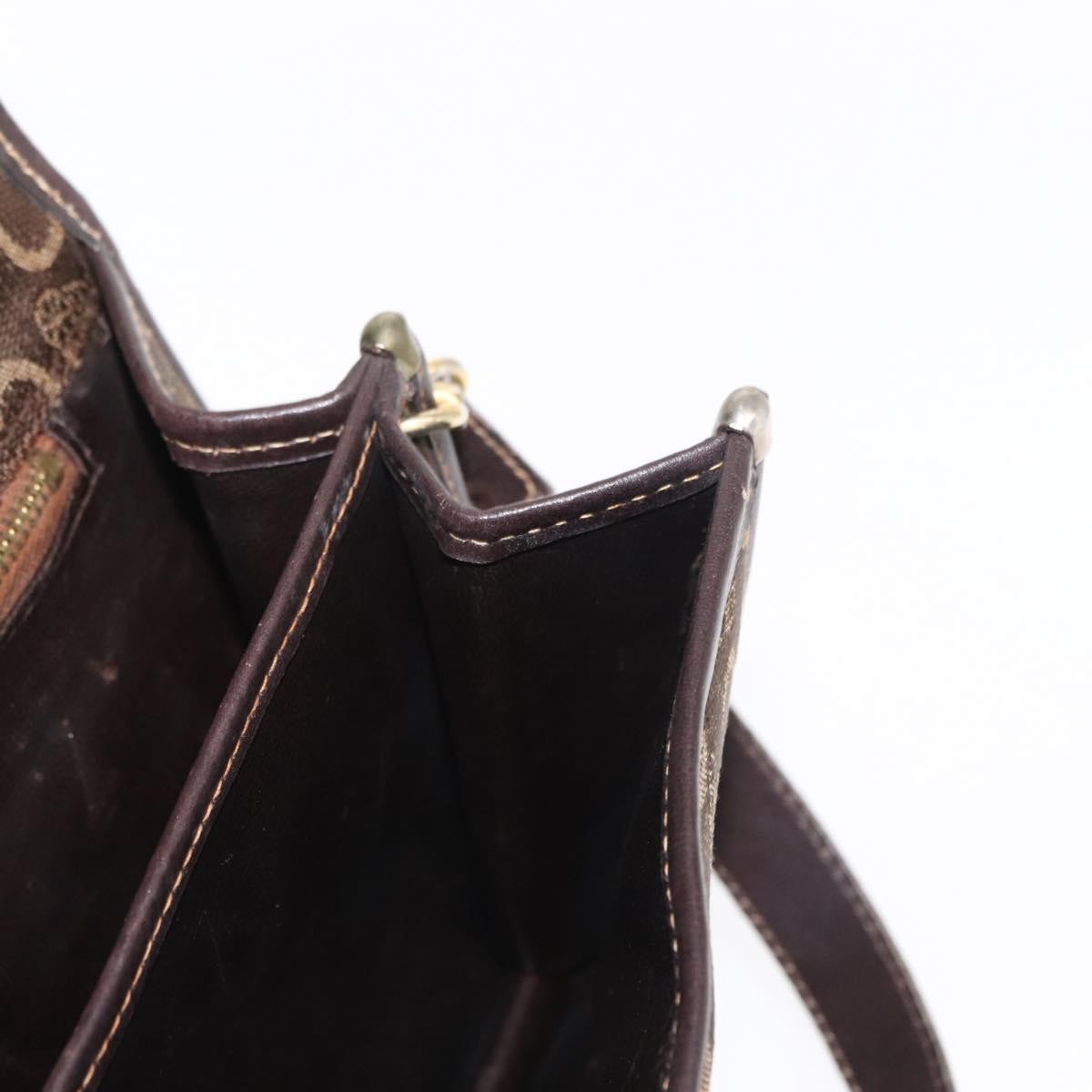 Celine C Sulky Shoulder bag Canvas, BROWN, CANVAS, Shoulder bag