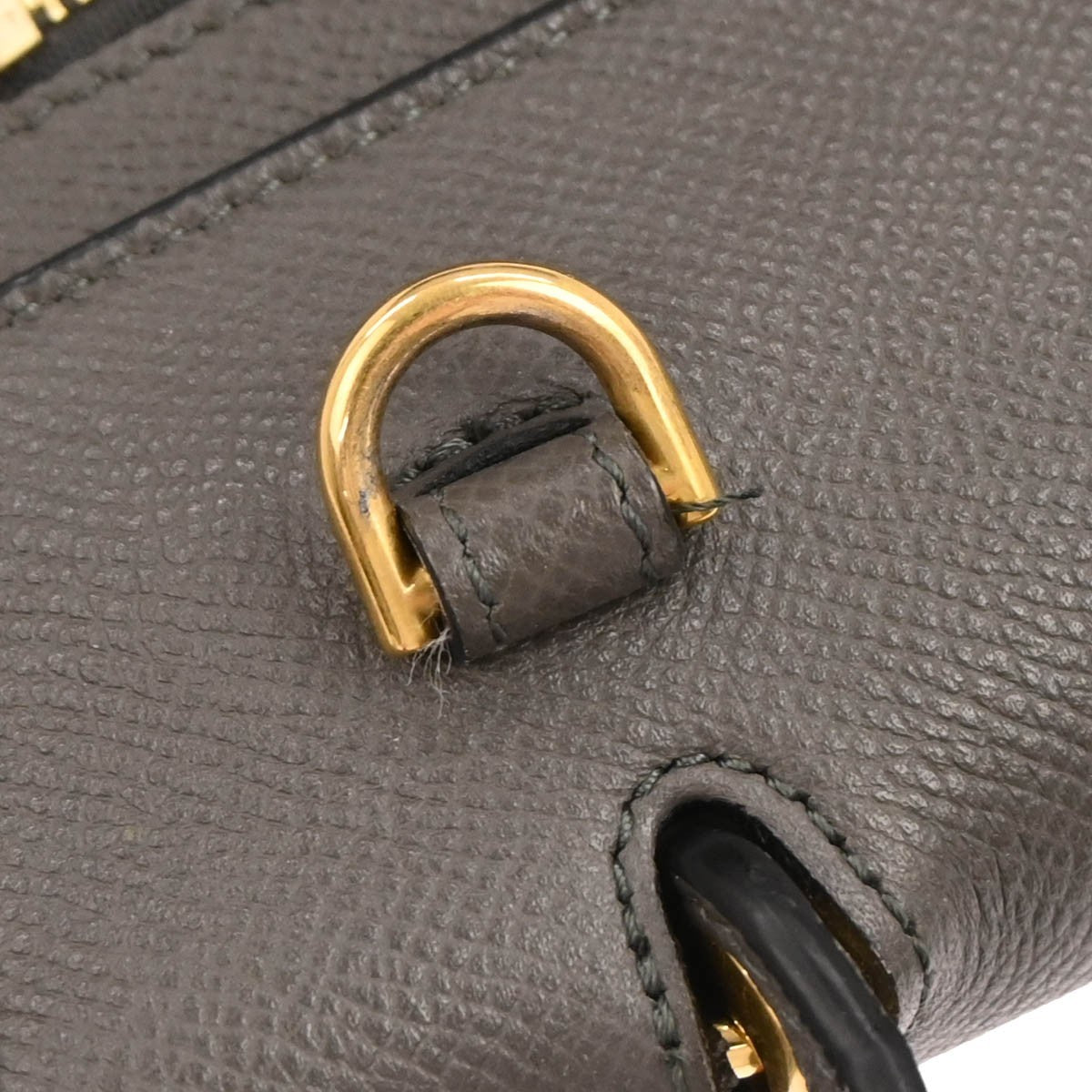 Celine Belt Bag Textured Leather, GRAY, LEATHER, Handbag
