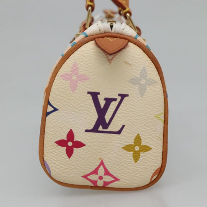 Louis Vuitton Speedy Mini HL Handbag Monogram Multicolor, WHITE, CANVAS, Handbag
