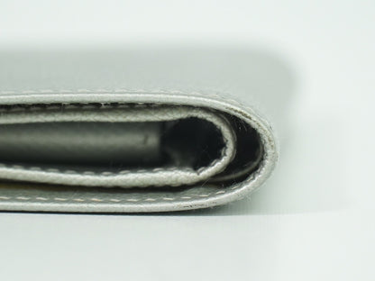 Chanel Coco bouton wallet Leather, SILVER, LEATHER, Wallets