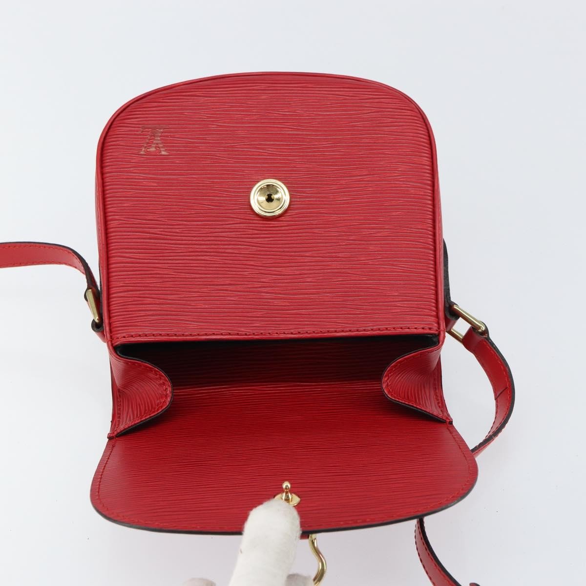 Louis Vuitton Saint Cloud Handbag Epi Leather, RED, LEATHER, Shoulder bag