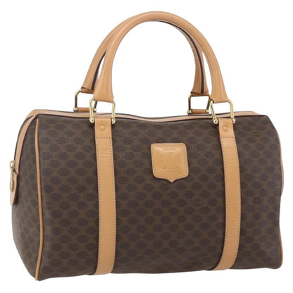 Celine Vintage Macadam Boston bag Canvas, BROWN, CANVAS, Travel bag