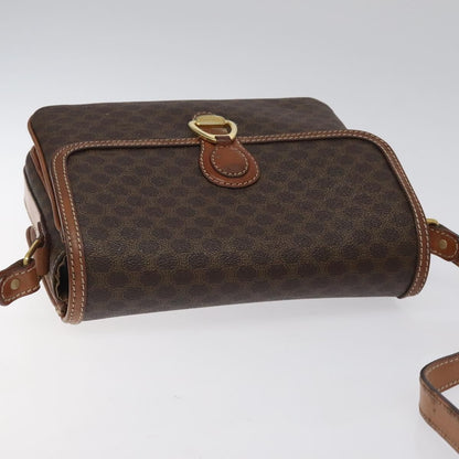 Celine Macadam Shoulder Bag Canvas, BROWN, CANVAS, Shoulder bag