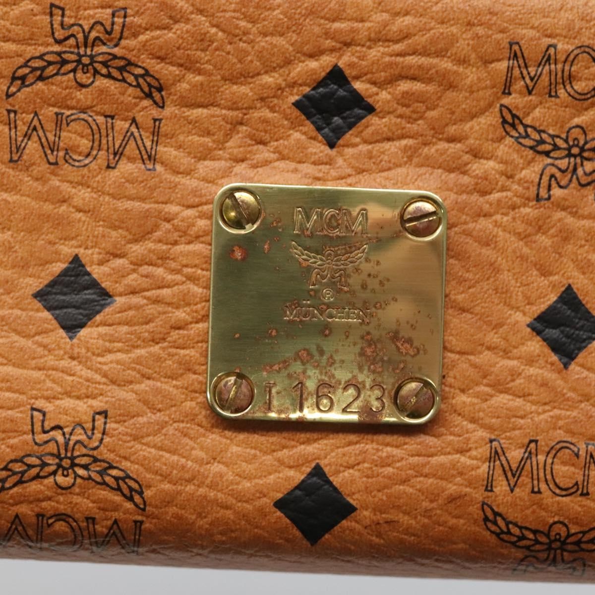 MCM Visetos pouch PVC, BROWN, PVC, Clutche & pouche