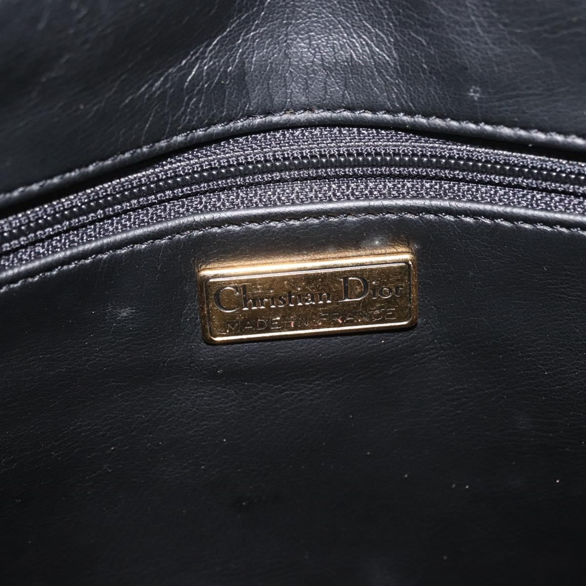 Christian Dior Vintage CD Handbag Leather, BLACK, LEATHER, Briefcase