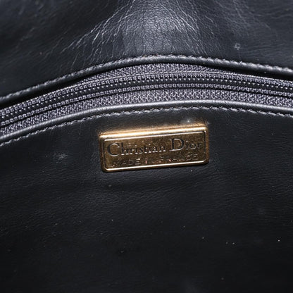 Christian Dior Vintage CD Handbag Leather, BLACK, LEATHER, Briefcase
