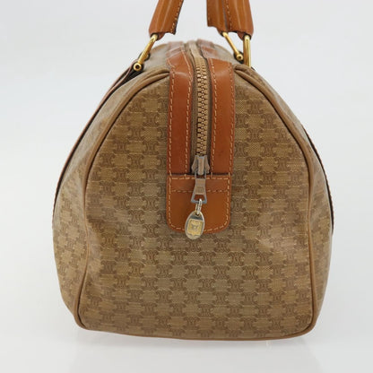 Celine Vintage Macadam Handbag Canvas and Leather, Beige, Canvas, Handbag