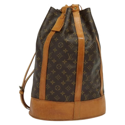 Louis Vuitton Randonnee Backpack Monogram Canvas, BROWN, CANVAS, Shoulder bag