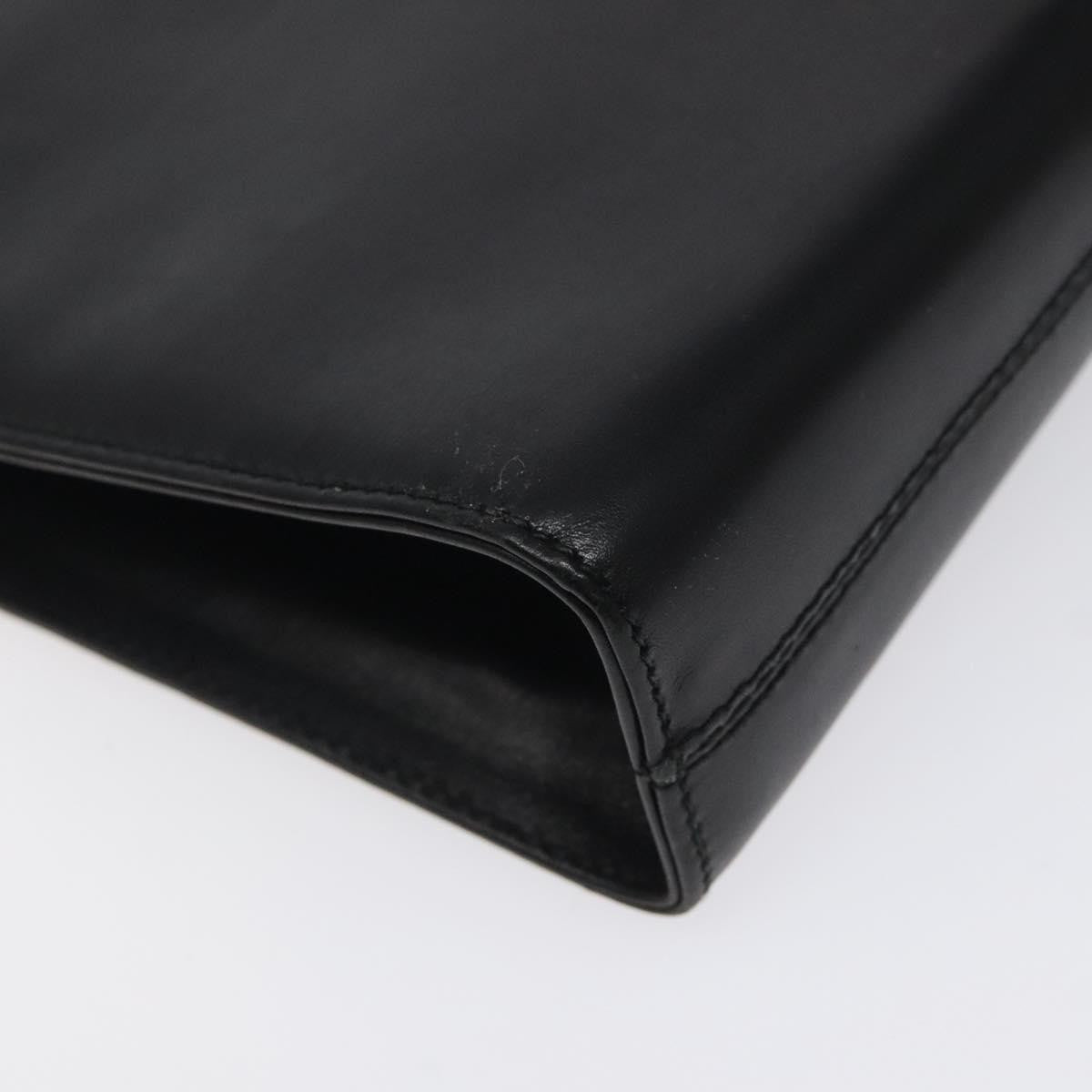 Salvatore Ferragamo Vintage Gancini Chain Shoulder Bag Leather, BLACK, LEATHER, Shoulder bag