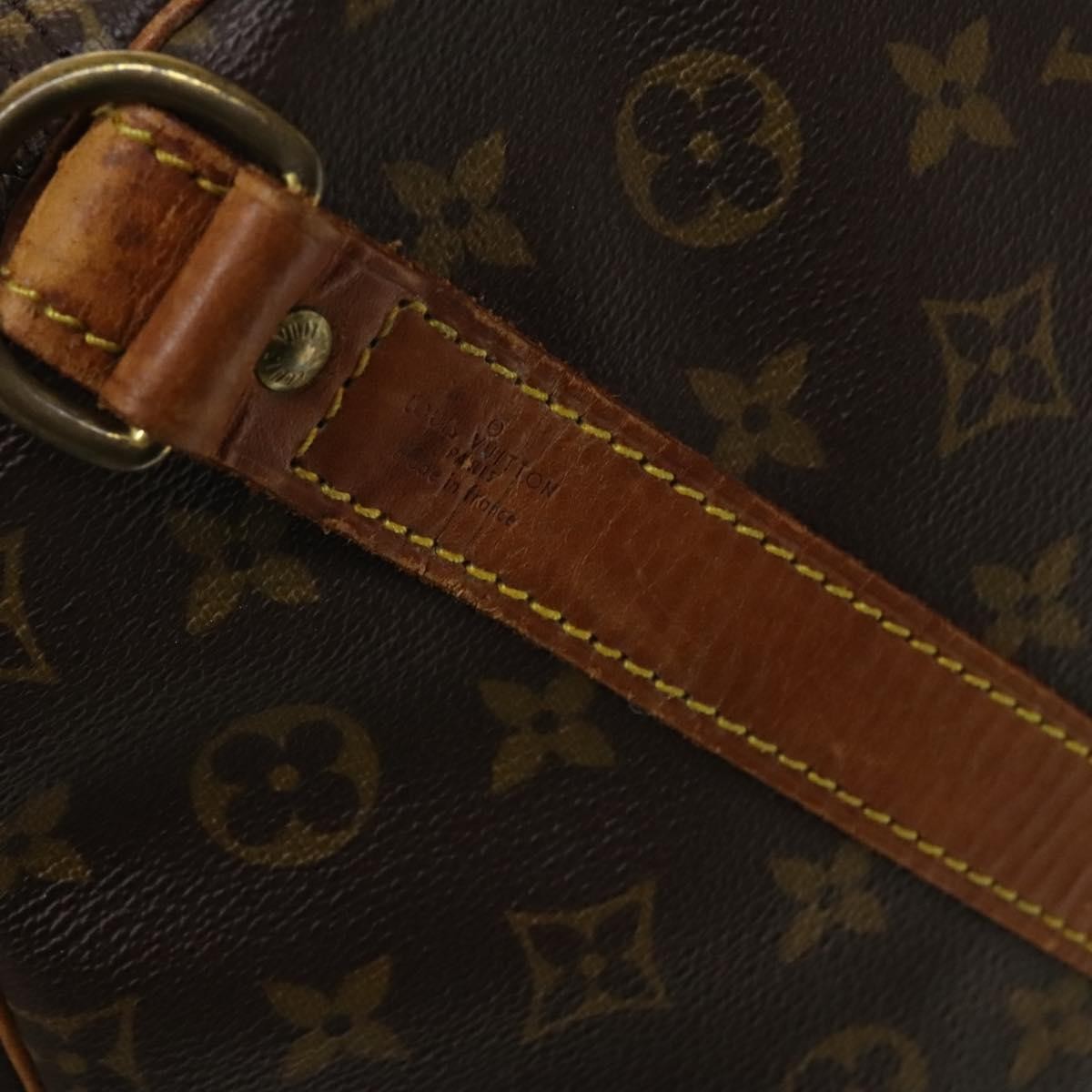 Louis Vuitton Keepall Bandouliere Bag Monogram Canvas, BROWN, CANVAS, Travel bag