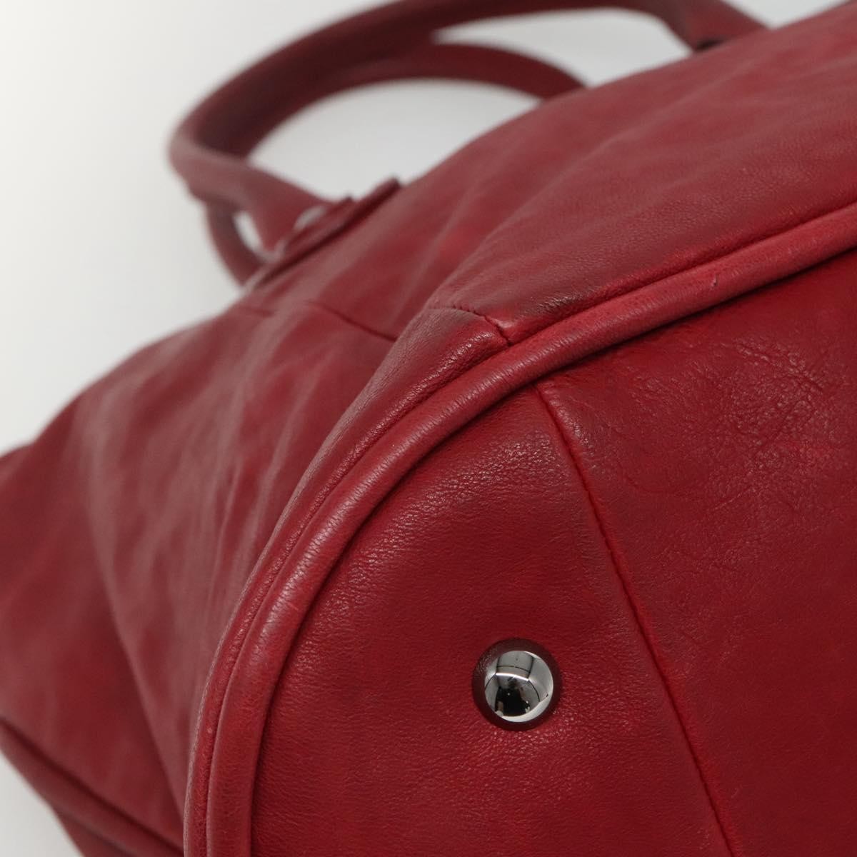Chanel Vintage CC Turnlock Satchel Leather, RED, LEATHER, Travel bag