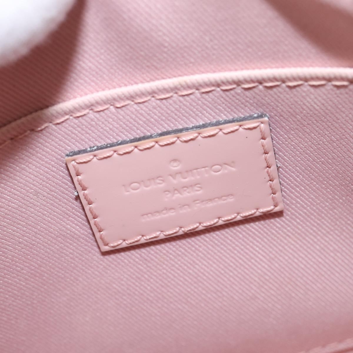 Louis Vuitton Alma Chain Handbag Vernis with Monogram Canvas, PINK, PATENT_LEATHER, Shoulder bag