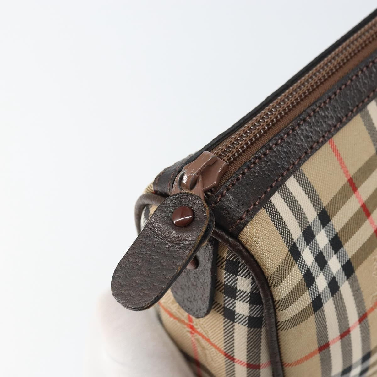 Burberry Nova check Pochette Canvas, BEIGE, CANVAS, Clutche & pouche