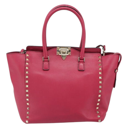 Valentino Garavani Rockstud Tote Rigid Leather, PINK, LEATHER, Tote bag