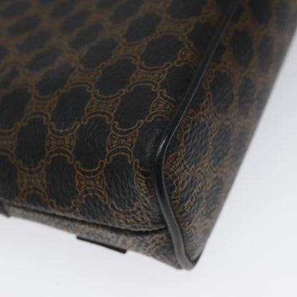 Celine Macadam Pochette Canvas and Leather, Black, Canvas, Clutch