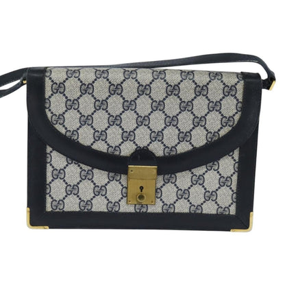 Gucci GG Supreme Messenger Bag GG canvas, NAVY, PVC, Shoulder bag