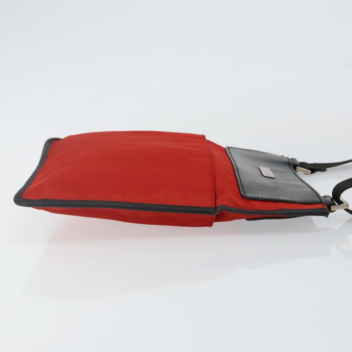 Gucci Front Pocket Messenger Nylon, RED, NYLON, Shoulder bag