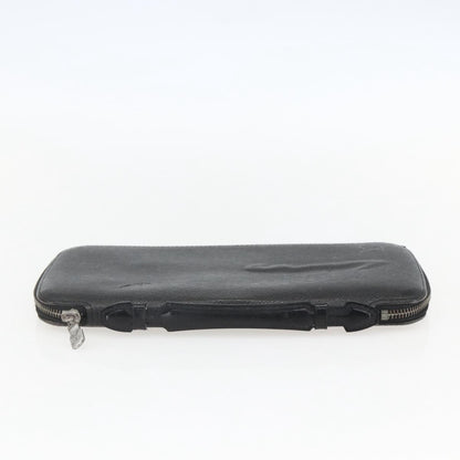 Louis Vuitton Atoll Organizer Wallet Taiga Leather, BLACK, LEATHER, Clutche & pouche