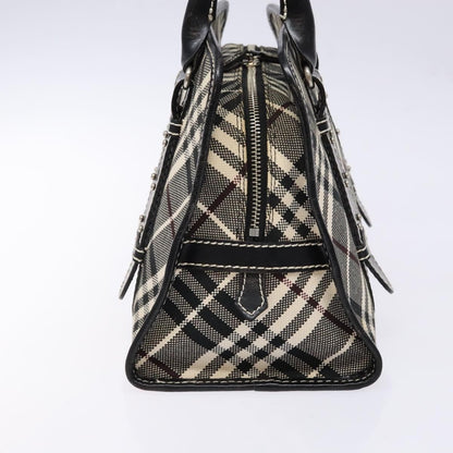Burberry Belted handle handbag Nova check canvas, BLACK, CANVAS, Handbag