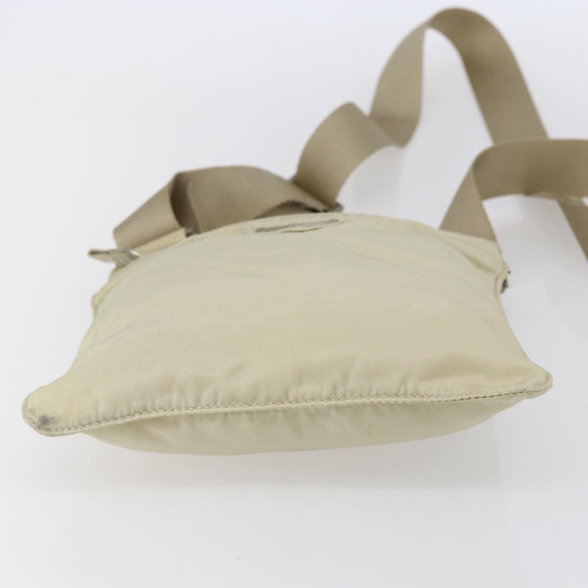 Prada Front Pocket Messenger Bag Tessuto, BEIGE, NYLON, Shoulder bag