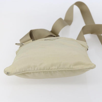 Prada Front Pocket Messenger Bag Tessuto, BEIGE, NYLON, Shoulder bag