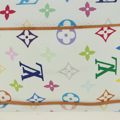 Louis Vuitton Greta Handbag Monogram Multicolor, White, Canvas, Shoulder Bag