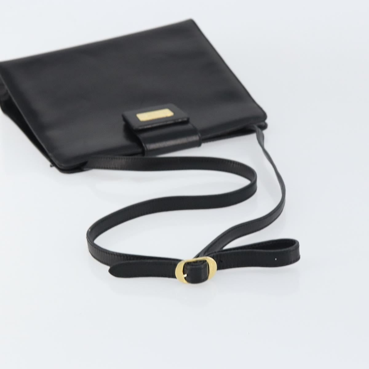 Salvatore Ferragamo Vintage Shoulder Bag Leather, BLACK, LEATHER, Shoulder bag