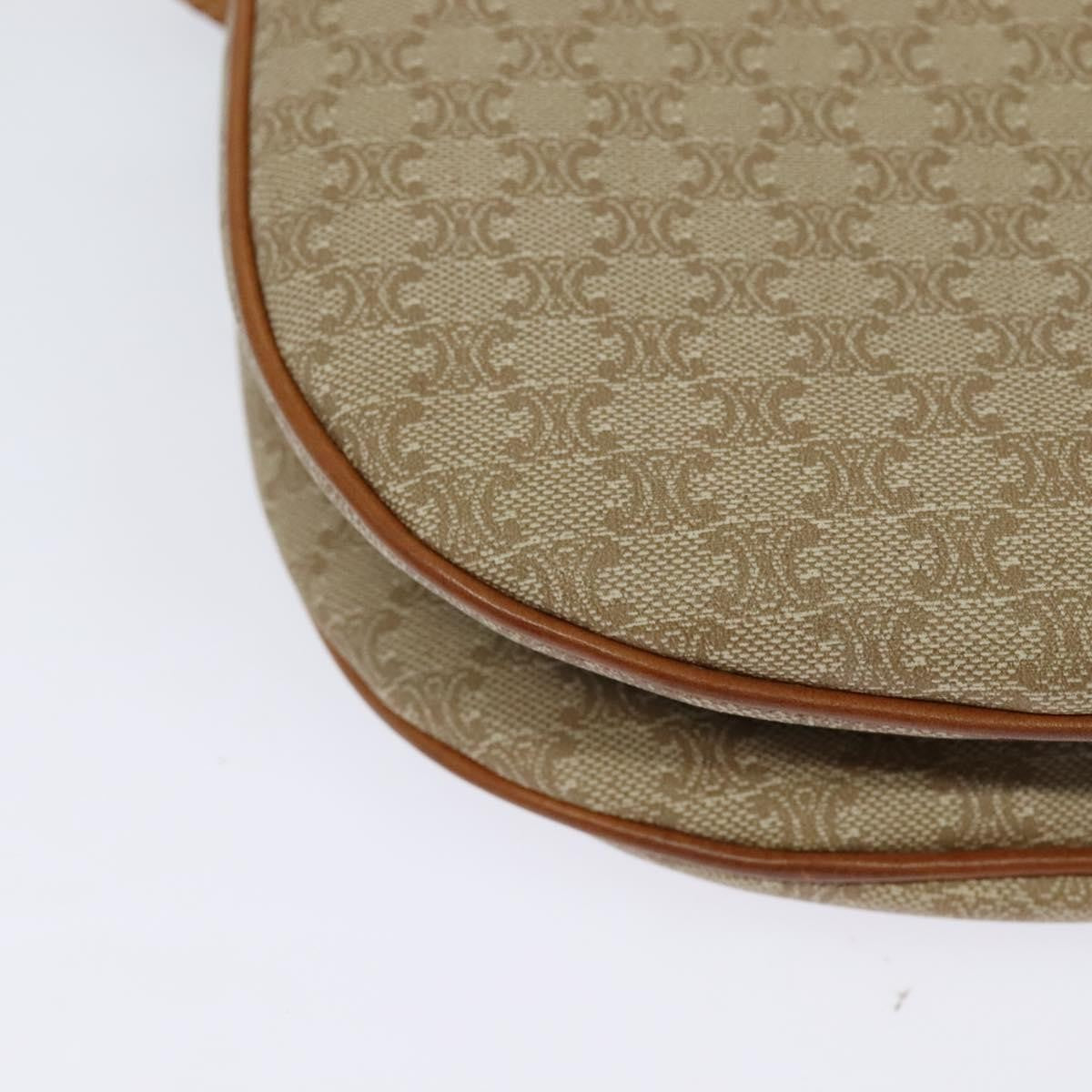 Celine Macadam Shoulder Bag PVC Leather, BEIGE, CANVAS, Shoulder bag