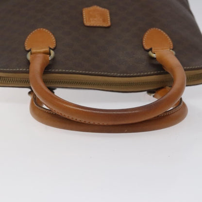Celine Vintage Macadam Handbag Canvas, BROWN, CANVAS, Handbag