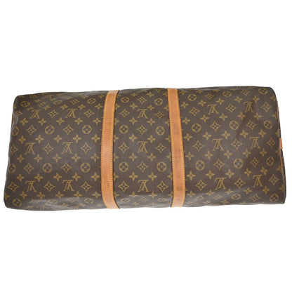 Louis Vuitton Keepall Bandouliere Bag Monogram Canvas, BROWN, CANVAS, Travel bag