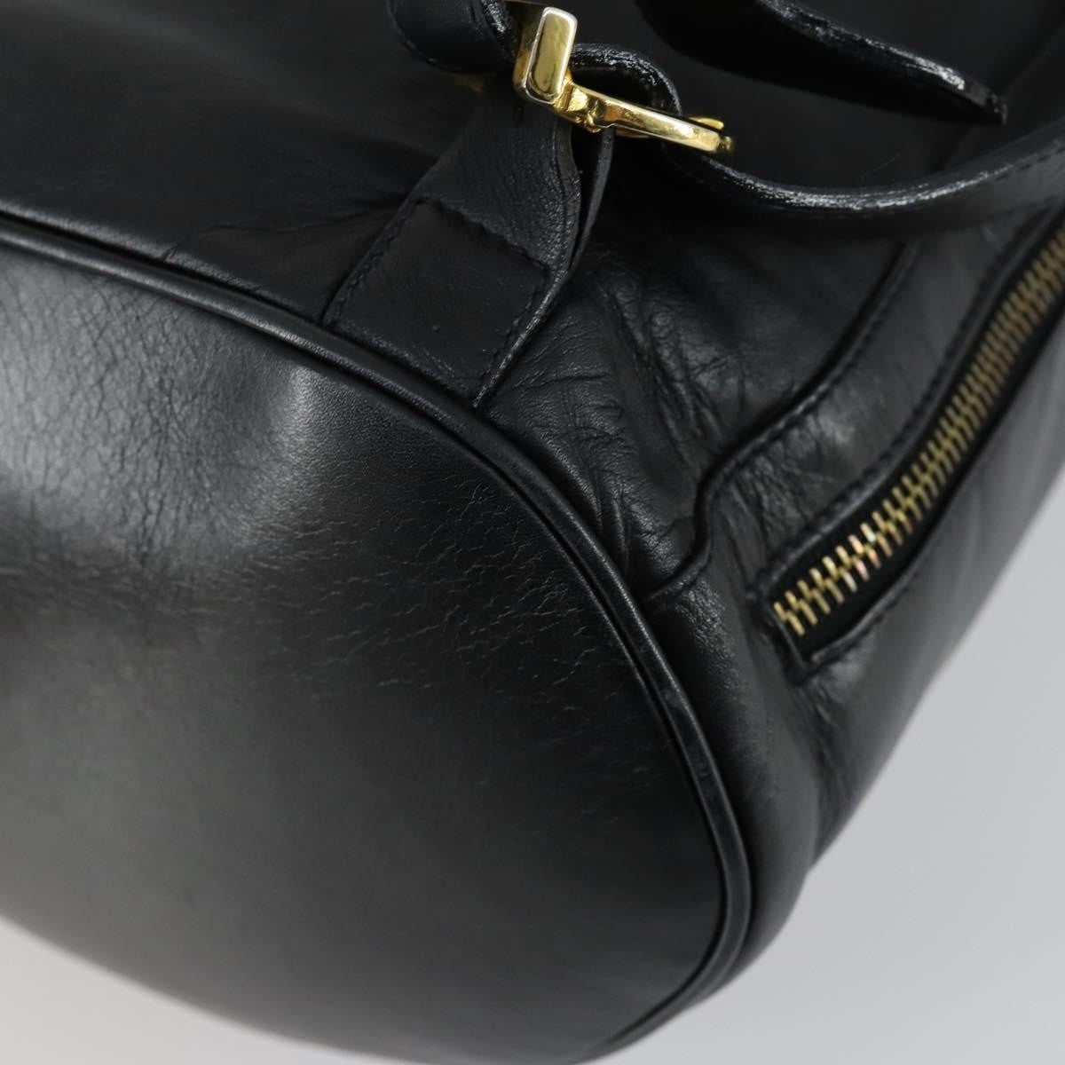 Salvatore Ferragamo Gancini Backpack Leather, BLACK, LEATHER, Backpack