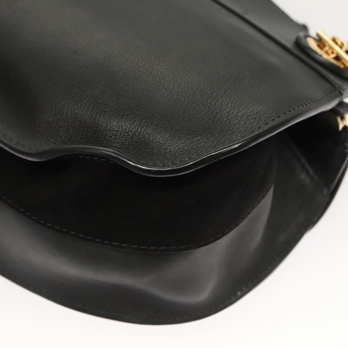 Chloe Goldie Shoulder Bag Leather, BLACK, LEATHER, Shoulder bag