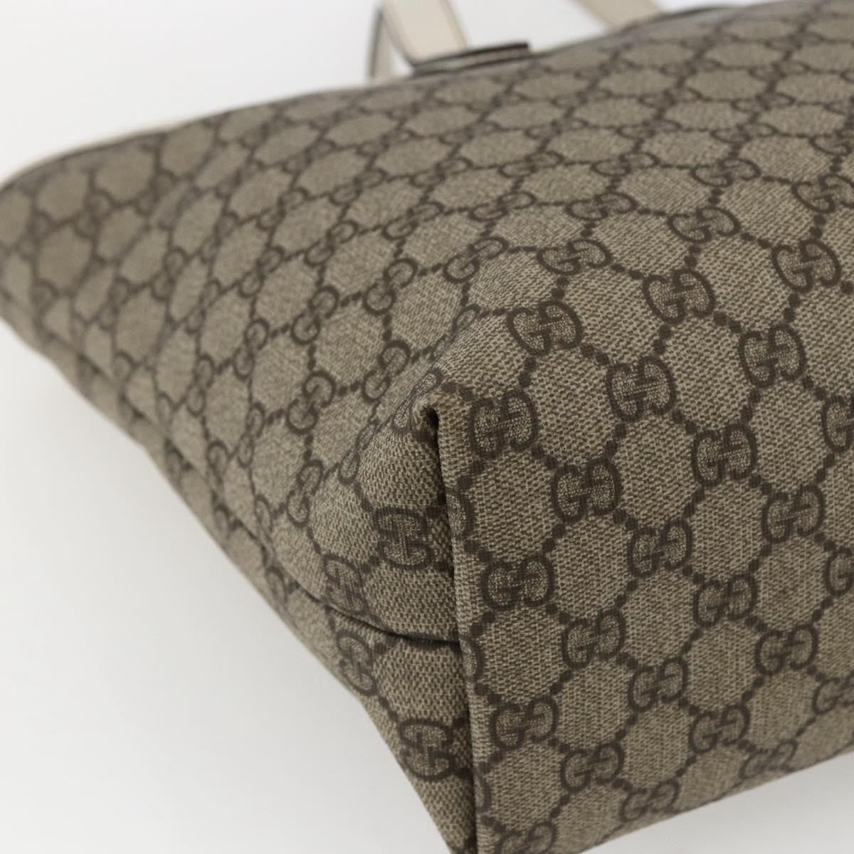 Gucci Plus Tote GG Coated Canvas with Leather, Beige, Canvas, Tote Bag