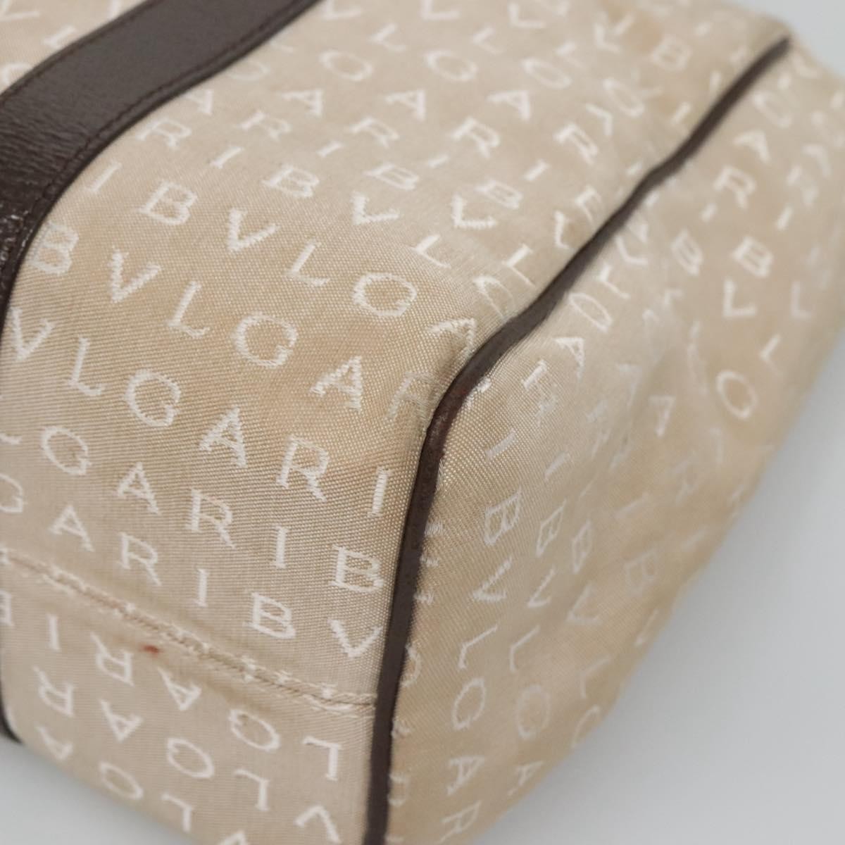 Bvlgari B.Zero1 Logomania Bag Canvas with Leather, Beige, Canvas, Tote Bag