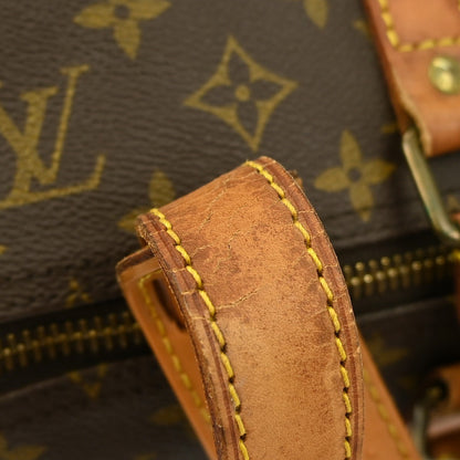 Louis Vuitton Keepall Bandouliere Bag Monogram Canvas, BROWN, CANVAS, Travel bag