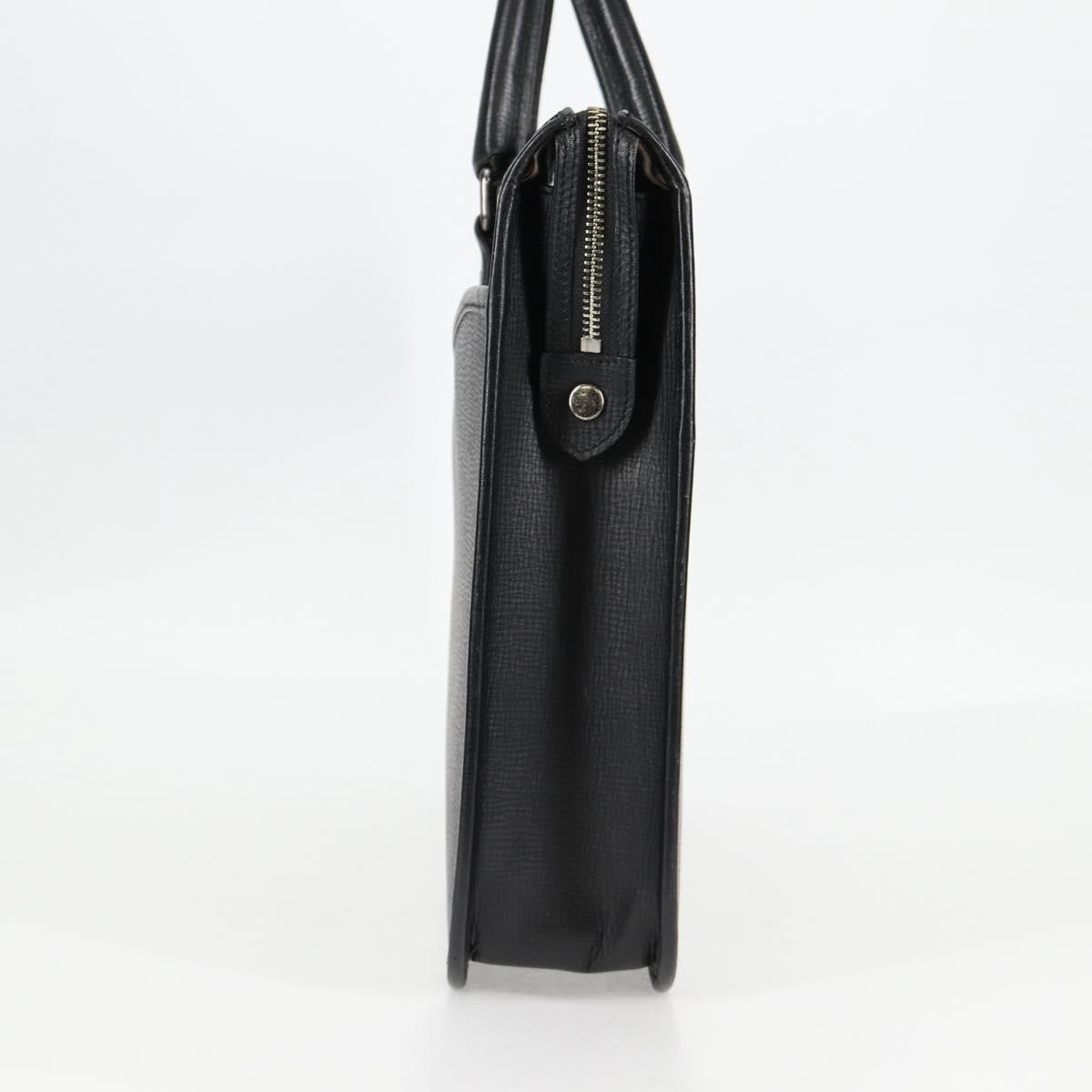 Burberry BUSINESS BAG BLACK LEATHER, BLACK, LEATHER, Briefcase