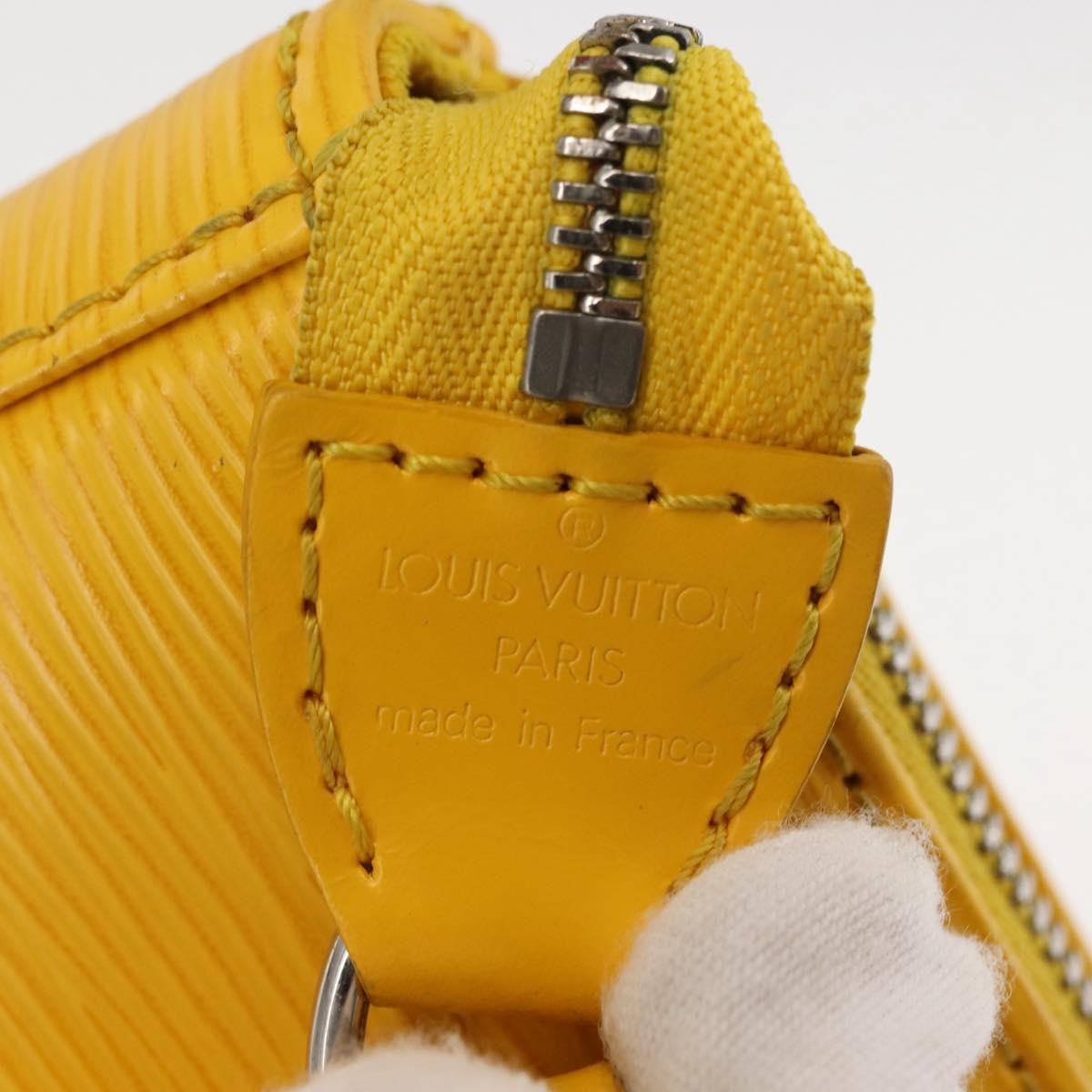 Louis Vuitton Pochette Accessoires NM Epi Leather, YELLOW, LEATHER, Clutche & pouche