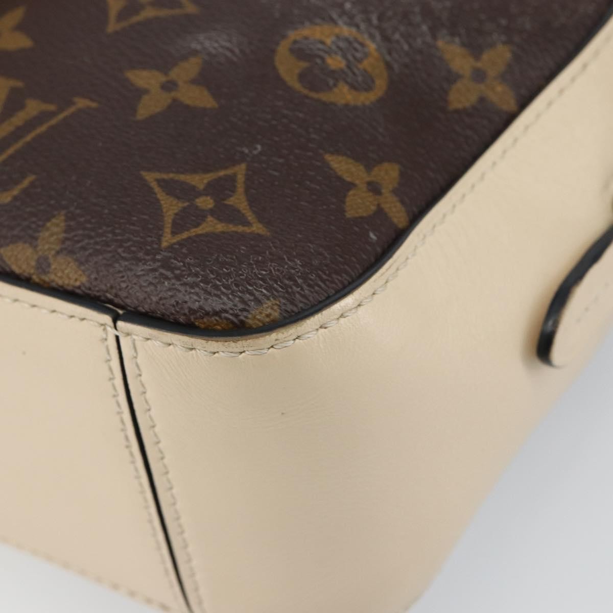 Louis Vuitton Saintonge Handbag Monogram Canvas with Leather, BROWN, CANVAS, Handbag