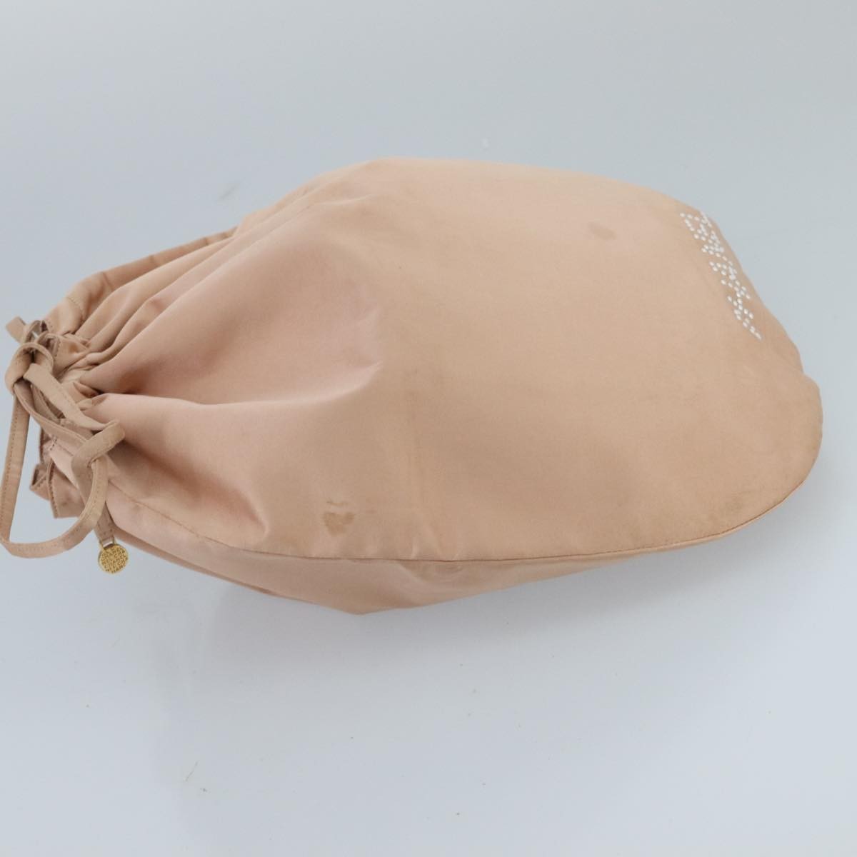 Chanel Vintage Drawstring Pouch Nylon, PINK, NYLON, Clutche & pouche