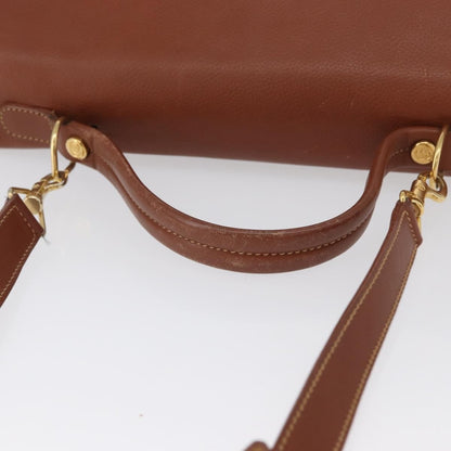 Gucci Vintage Handbag Leather, BROWN, LEATHER, Handbag