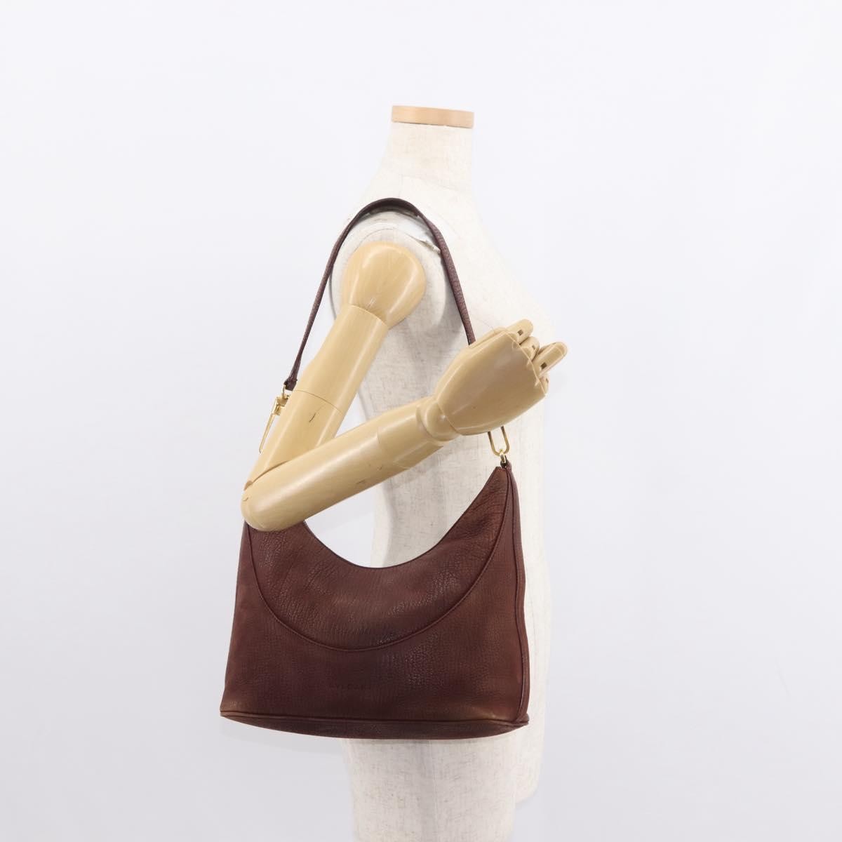 Bvlgari Medallion Frame Shoulder Bag Leather, BROWN, LEATHER, Shoulder bag