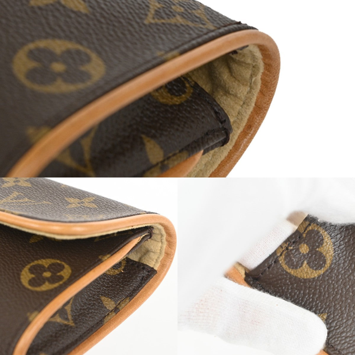 Louis Vuitton Twin Handbag Monogram Canvas, Brown, Leather, Clutch