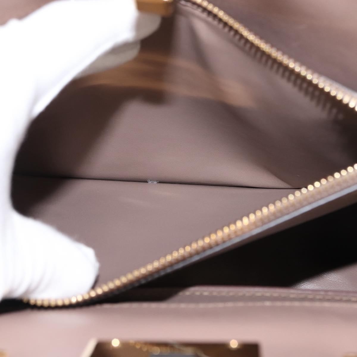 Salvatore Ferragamo Studio Satchel Leather, BEIGE, LEATHER, Handbag