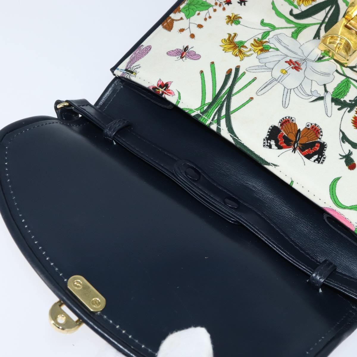 Gucci Vintage Flap Crossbody Bag GG Coated Canvas and Leather, MULTICOLOUR, CANVAS, Shoulder bag