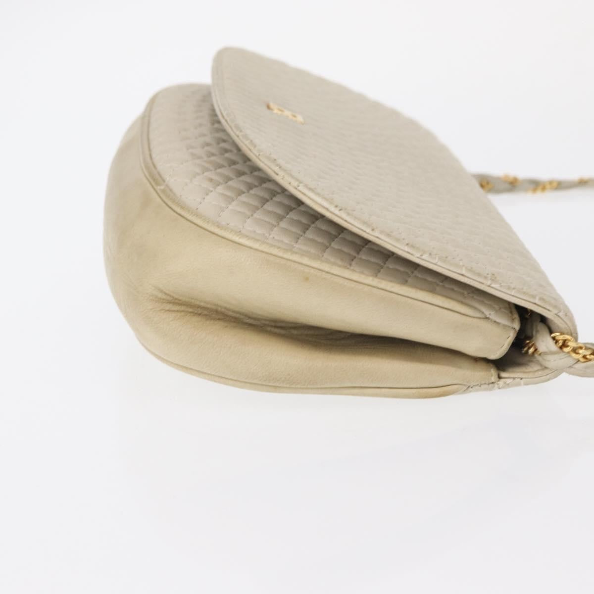 Bally Vintage Shoulder Bag Quilted leather, White, Leather, Shoulder Bag