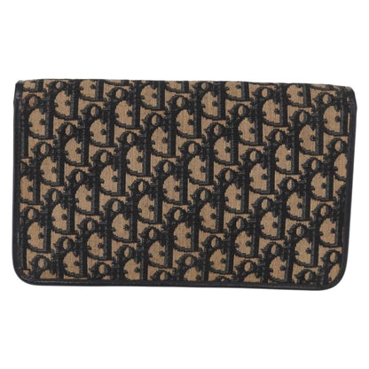 Christian Dior Vintage Trotter Shoulder Bag Canvas, NAVY, CANVAS, Shoulder bag