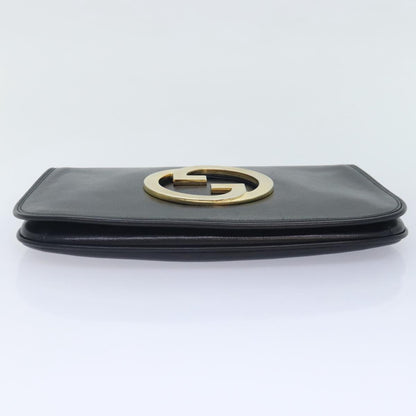 Gucci Vintage Blondie Clutch Leather, BLACK, LEATHER, Clutche & pouche