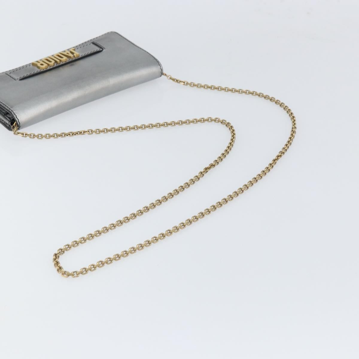 Christian Dior J'Adior Croisiere Chain Wallet Leather, SILVER, LEATHER, Clutche & pouche