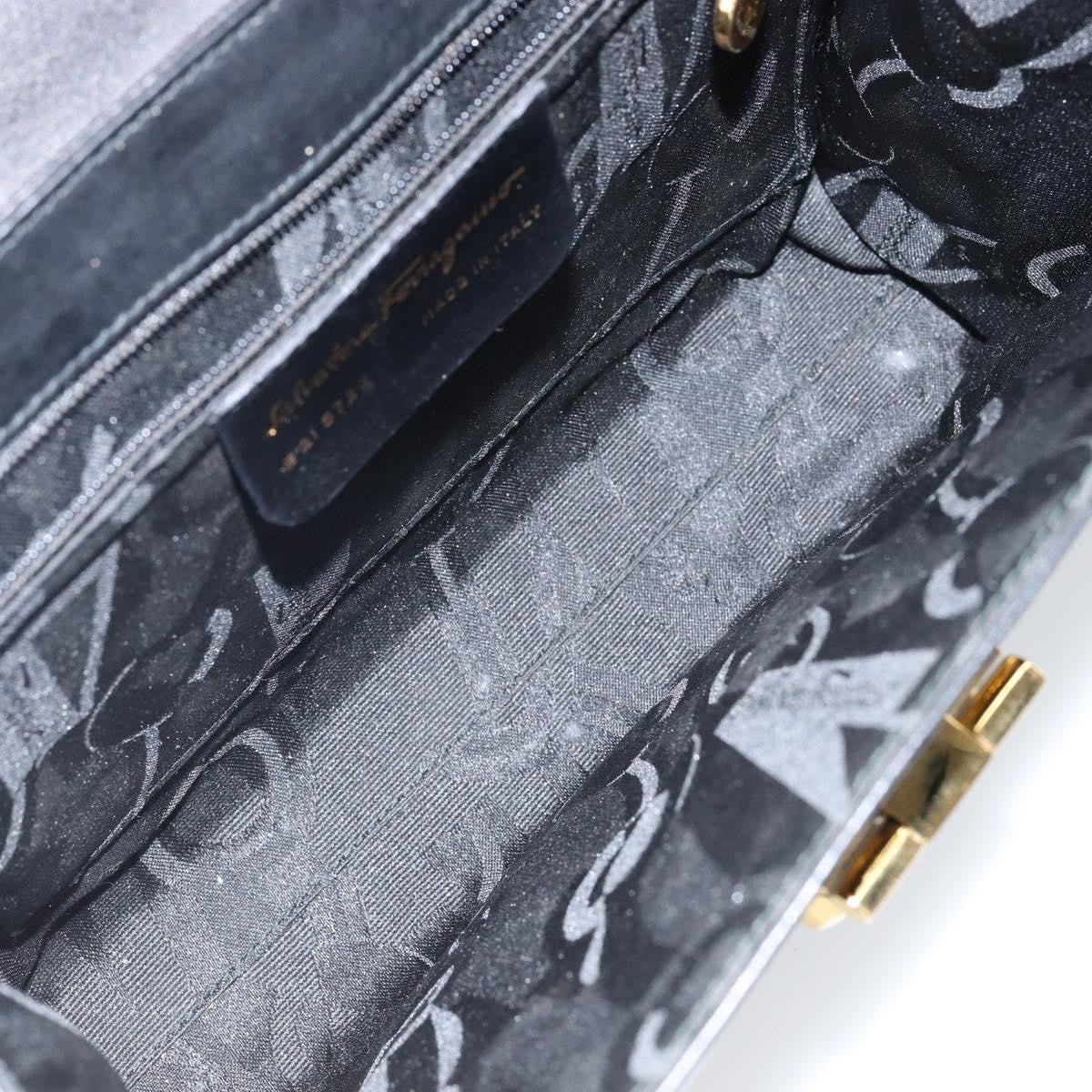 Salvatore Ferragamo Gancini Shoulder Bag Leather, BLACK, LEATHER, Shoulder bag