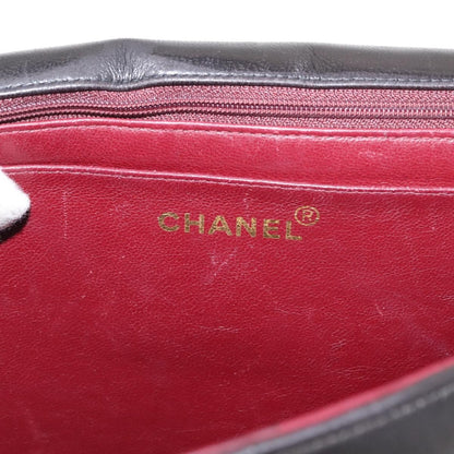 Chanel Vintage CC Square Flap Bag Quilted Lambskin, BROWN, LEATHER, Shoulder bag